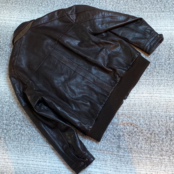 Classic leather Marc New York zip jacket - Picture 2 of 12